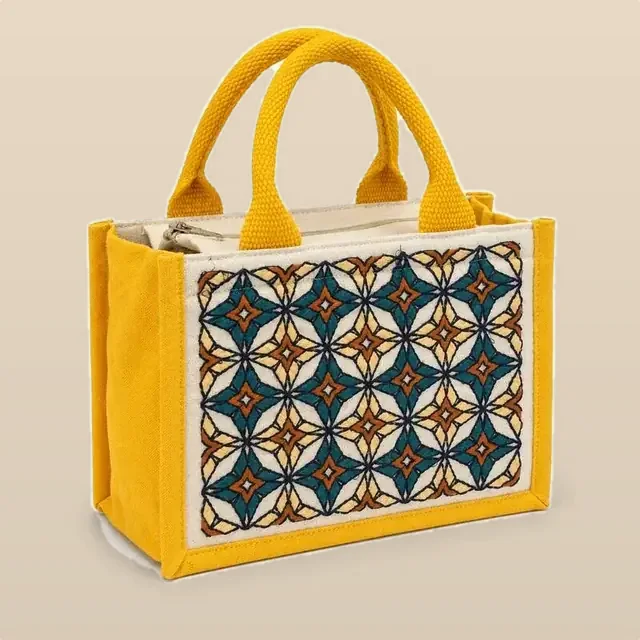 Embroidered Hamper Bag, Mosaic Bloom for wholesale, bulk supply