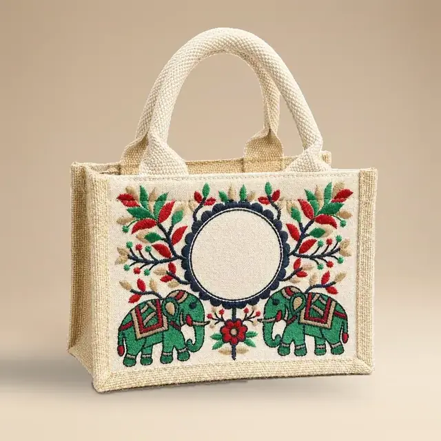 Embroidered Hamper Bag, Royal Elephant for wholesale, bulk supply
