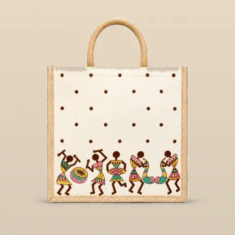 Embroidered Hamper Bag, Warli Festival for wholesale, bulk supply