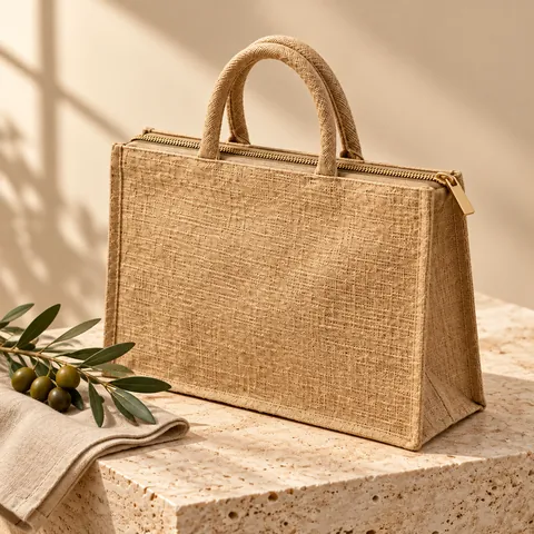 Jute Bags with Zip for wholesale, bulk supply