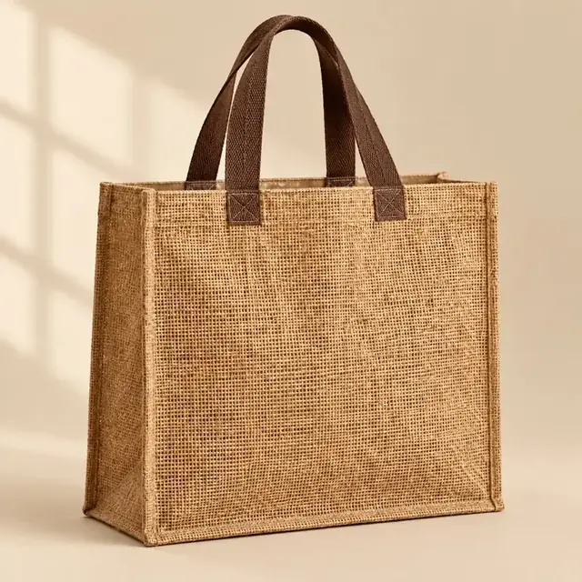 Jute tote bag for custom logo printing