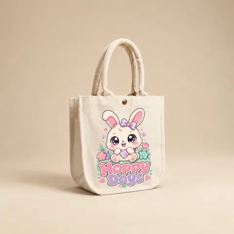 Kids Tote Bag, Bunny Print for wholesale, bulk supply