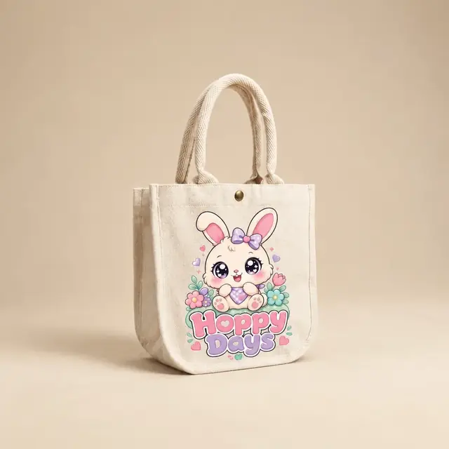 Kids Tote Bag, Bunny Print for wholesale, bulk supply