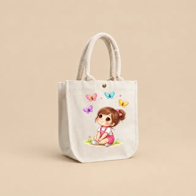 Kids Tote Bag, Butterfly Print for wholesale, bulk supply