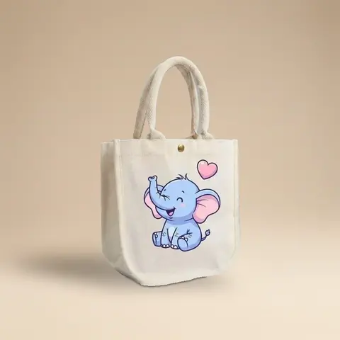 Kids Tote Bag, Elephant Print for wholesale, bulk supply