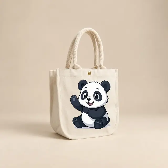 Kids Tote Bag, Panda Print for wholesale, bulk supply
