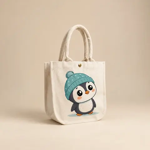 Kids Tote Bag, Penguin Print for wholesale, bulk supply