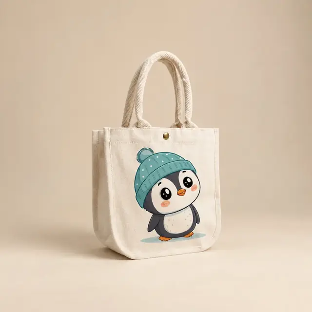 Kids Tote Bag, Penguin Print for wholesale, bulk supply