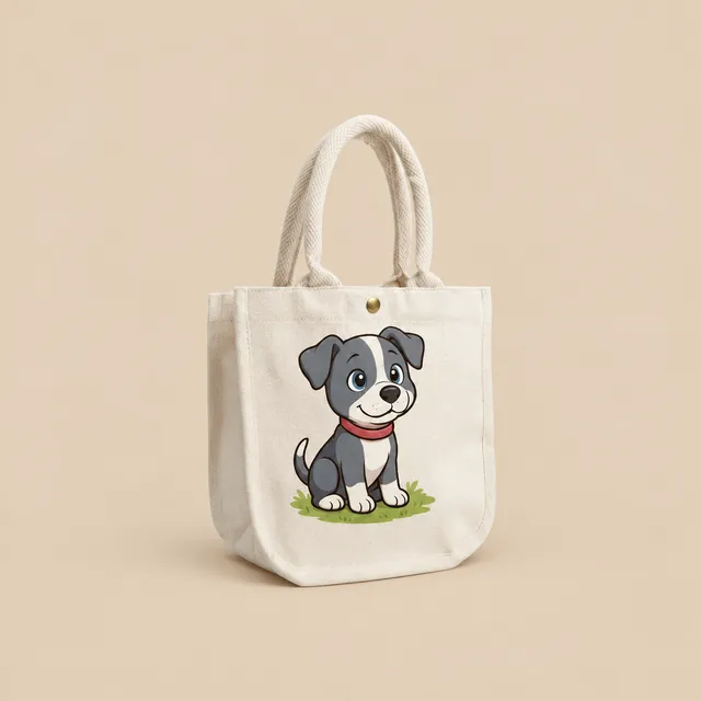 Kids Tote Bag, Puppy Print for wholesale, bulk supply