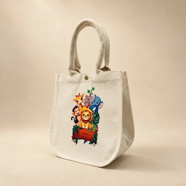 Kids Tote Bag, Safari Animals Print for wholesale, bulk supply