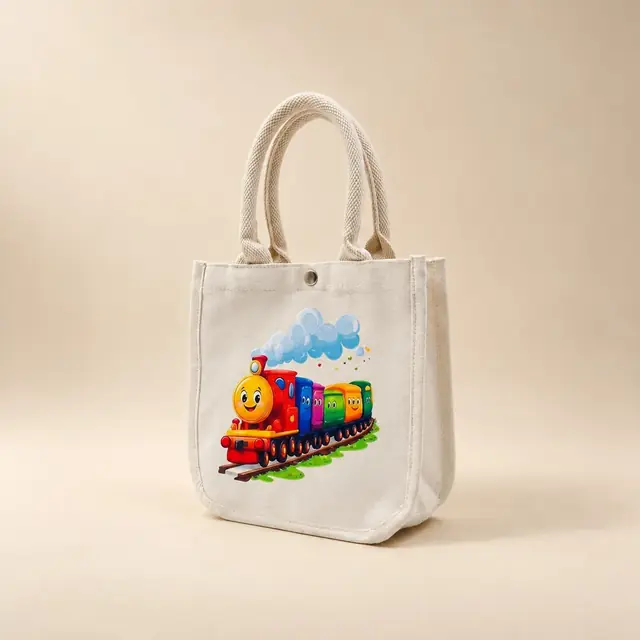 Kids Tote Bag, Train Print for wholesale, bulk supply