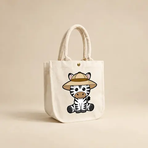 Kids Tote Bag, Zebra Print for wholesale, bulk supply