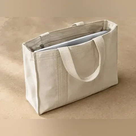 Cotton office tote ready for corporate branding