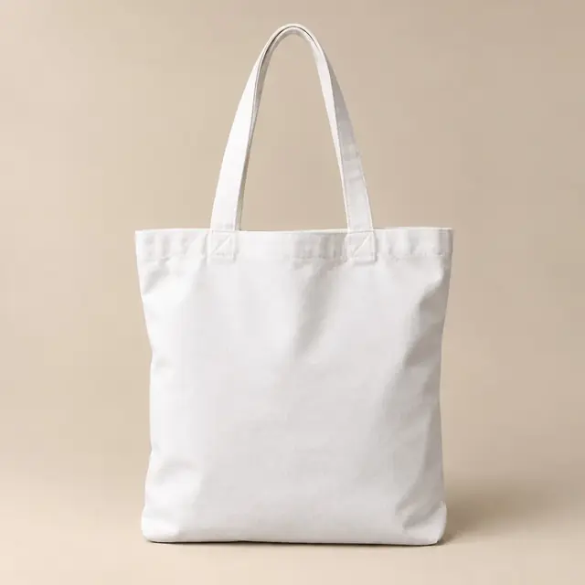 White cotton tote bag for custom printing