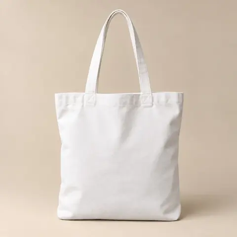 White cotton tote bag for custom printing